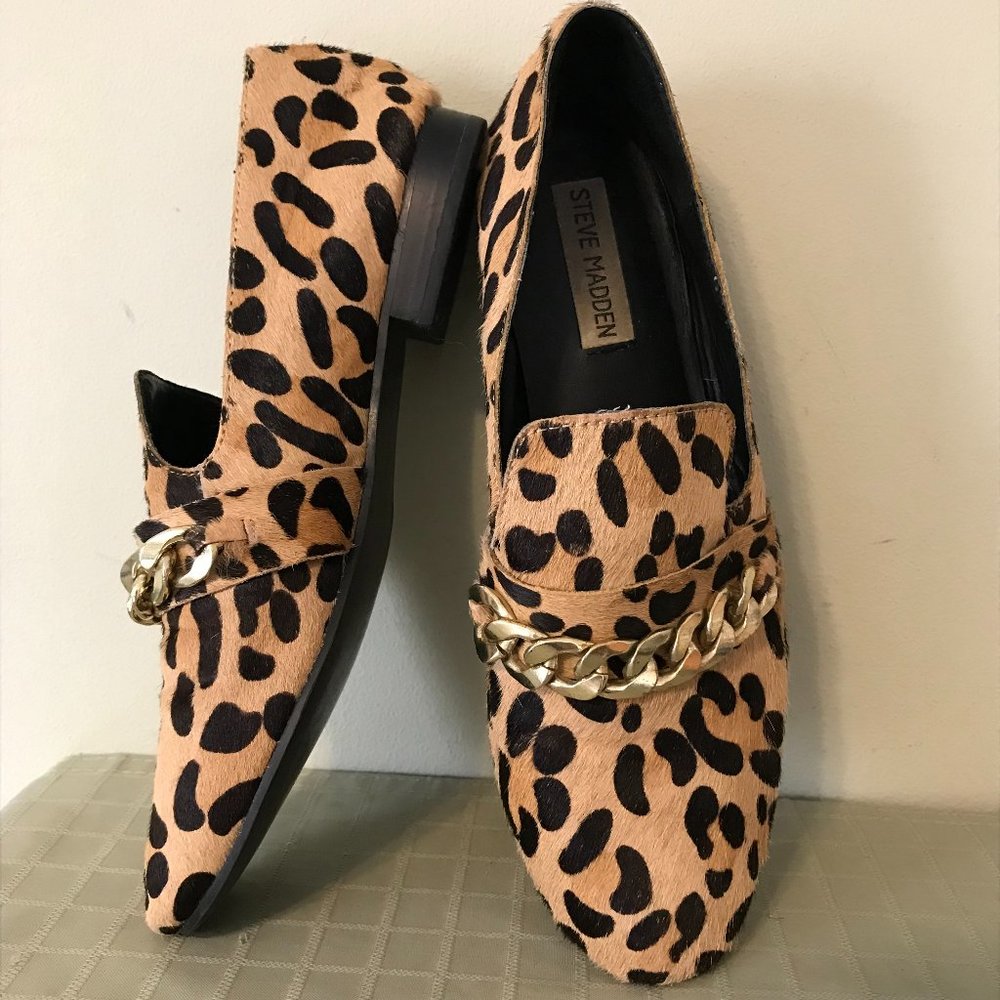 PRICE DROP Steve Madden Leopard Print Loafers - Size 8
